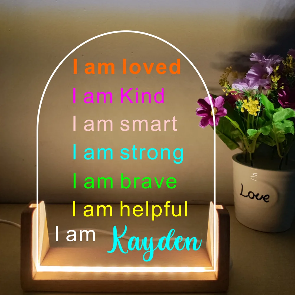 Personalized Affirmation Night Light