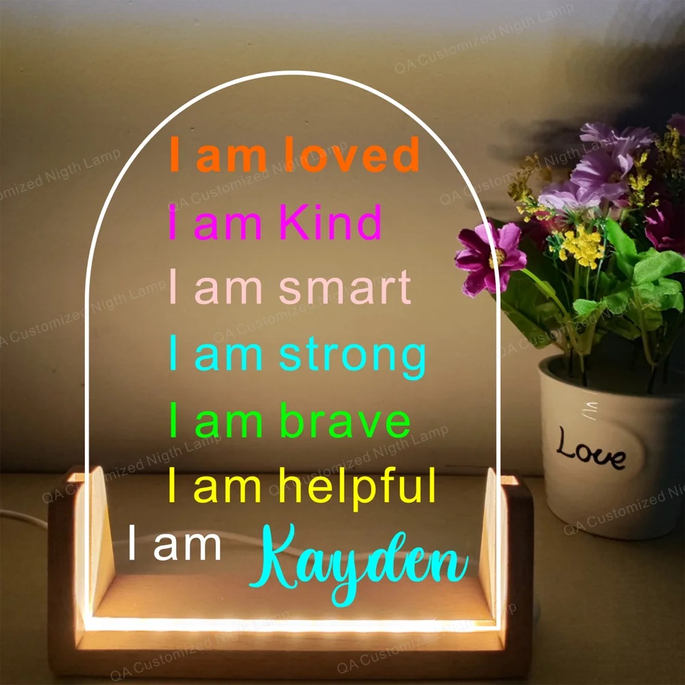 Personalized Affirmation Night Light