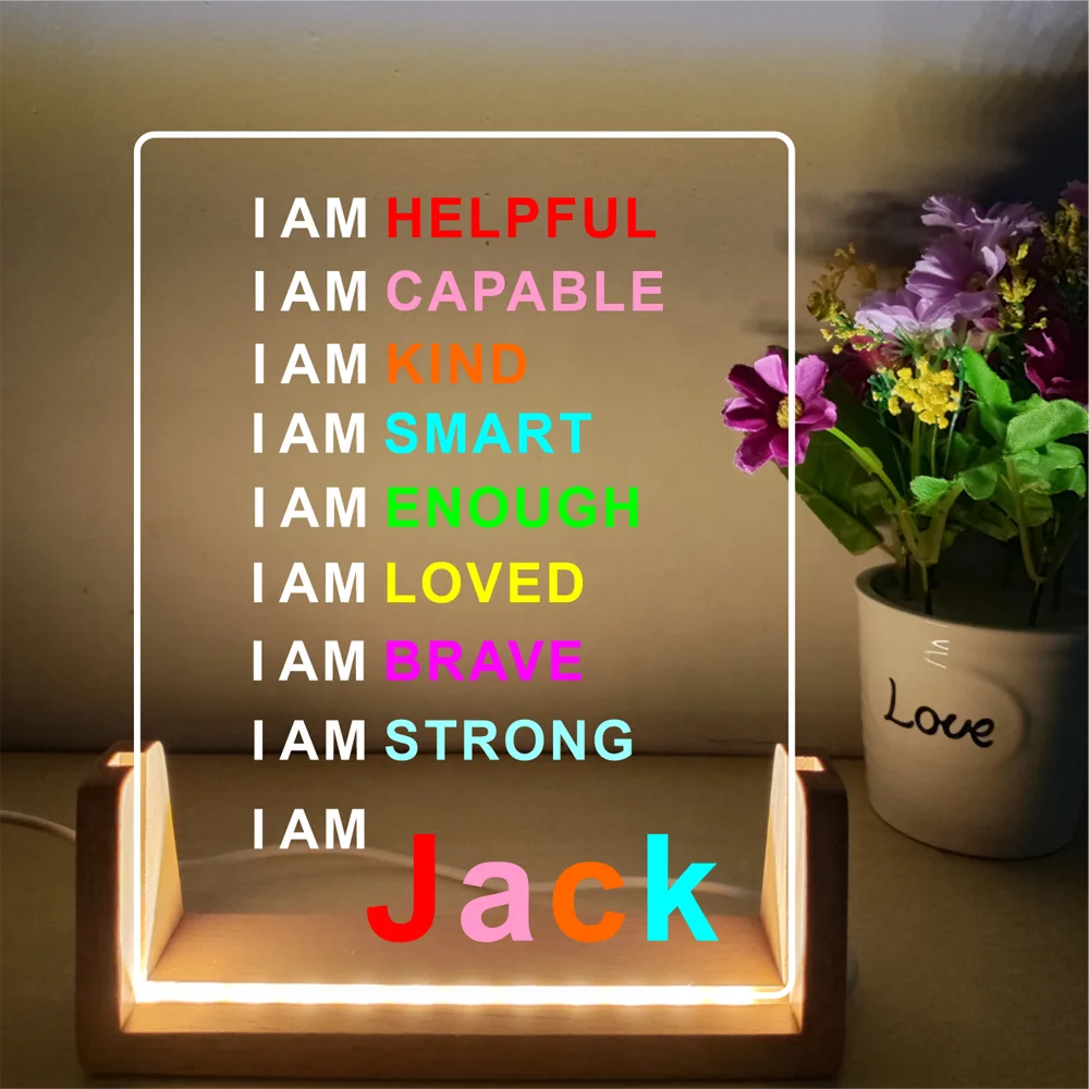 Personalized Affirmation Night Light